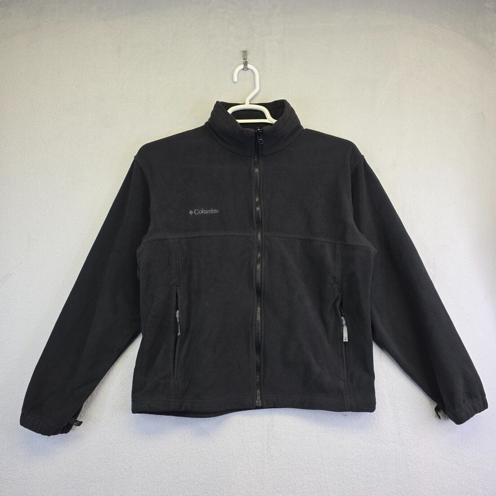 Columbia Jacket Mens M Black Mock Neck Fleece Inerchange Soft‎ Comfort Hiking